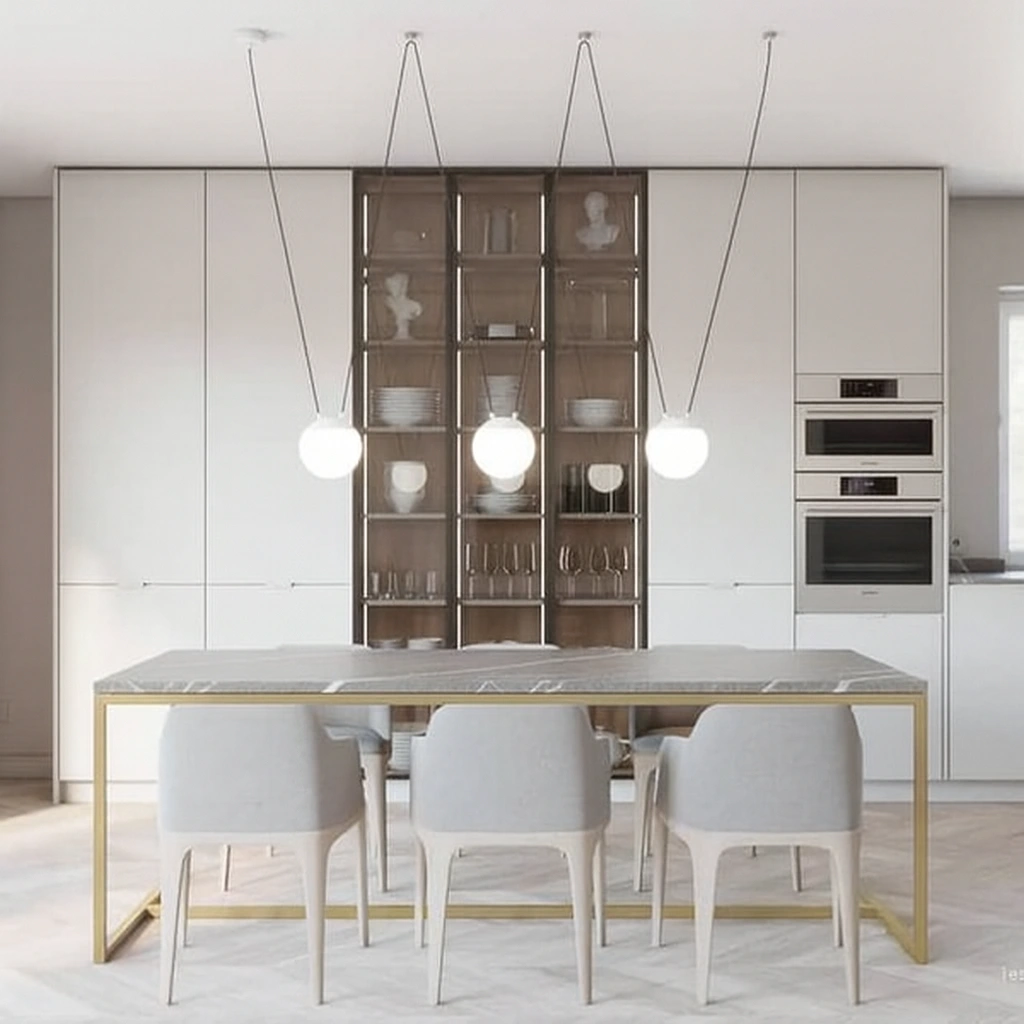 Marmor spisebord BOSTON - Bilde 2