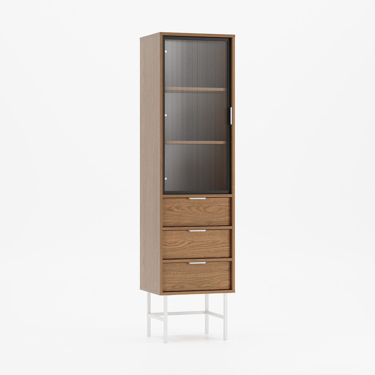 Rustic oak Vitrineskap SIGI WSM2 - Bilde 8